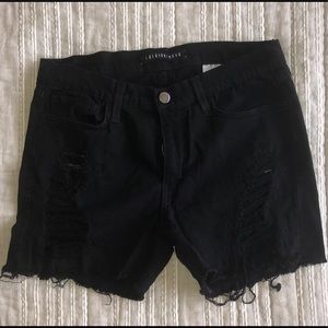 Fashion Nova Boyfriend Distressed Black Shorts 12
